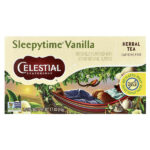 Травяной чай, Sleepytime Vanilla, без кофеина, 20 пакетиков, 1,0 унции (29 г) — Celestial Seasonings