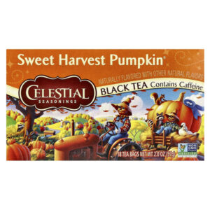 черный чай, сладкая тыква, 18 чайных пакетиков, 57 г (2 унции) — Celestial Seasonings