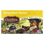 травяной чай, Sleepytime®, с медом, без кофеина, 20 чайных пакетиков по 29 г (1 унции) — Celestial Seasonings
