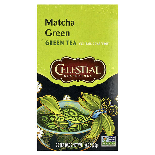 ces53607_v_38.jpg Зеленый чай, матча, 20 чайных пакетиков, 29 г (1 унция) — Celestial Seasonings