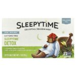 Wellness Tea, Sleepytime®, выведение токсинов, без кофеина, 20 чайных пакетиков, 35 г (1,2 унции) — Celestial Seasonings