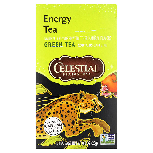 ces54483_v_10.jpg Energy Tea, зеленый чай, 12 чайных пакетиков по 23 г (0,8 унции) — Celestial Seasonings