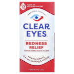 Clear Eyes, Redness Relief, Глазные капли смазывающее / снимающее покраснение, 0,5 жидких унций (15 мл) — изображение 2