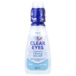 Clear Eyes, Triple Action, увлажняющие / снимающие покраснение капли для глаз, 15 мл (0,5 жидк. унц.)