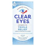 Clear Eyes, Triple Action, увлажняющие / снимающие покраснение капли для глаз, 15 мл (0,5 жидк. унц.) — изображение 2