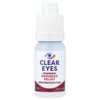 Clear Eyes, Максимальное снятие покраснения, Глазные капли лубриканта / снятия покраснения, 0,5 жидких унций (15 мл)