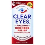 Clear Eyes, Максимальное снятие покраснения, Глазные капли лубриканта / снятия покраснения, 0,5 жидких унций (15 мл) — изображение 2