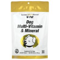 Pet, мультивитамины и минералы для собак, 60 жевательных таблеток, 180 г (6,35 унции) — California Gold Nutrition