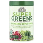 Super Greens, подщелачивающая формула, без добавок, 300 г (10,6 унции) — Country Farms