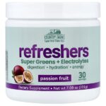 Refreshers, суперзелень и электролиты, со вкусом маракуйи, 201 г (7,09 унции) — Country Farms