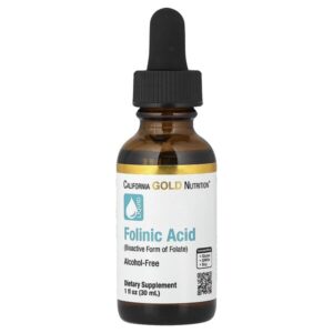 фолиновая кислота, без спирта, 30 мл (1 жидк. унция) — California Gold Nutrition