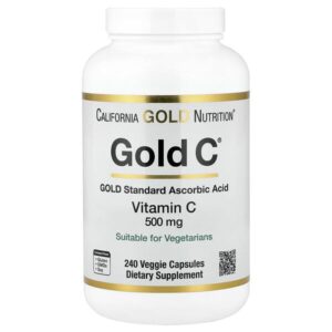 Gold C®, витамин C класса USP, 500 мг, 240 вегетарианских капсул — California Gold Nutrition
