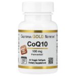 Коэнзим Q10, 100 мг, 30 растительных капсул — California Gold Nutrition