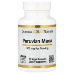 перуанская мака, 500 мг, 90 вегетарианских капсул — California Gold Nutrition