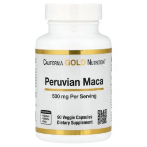 перуанская мака, 500 мг, 90 вегетарианских капсул — California Gold Nutrition