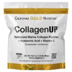 CollagenUP®, гидролизованные пептиды морского коллагена с гиалуроновой кислотой и витамином C, с нейтральным вкусом, 464 г — California Gold Nutrition
