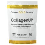 CollagenUP®, гидролизованные пептиды морского коллагена с гиалуроновой кислотой и витамином C, с нейтральным вкусом, 206 г — California Gold Nutrition