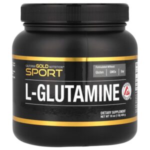 Sport, AjiPure®, L-глютамин в порошке, без глютена, 454 г (1 фунт) — California Gold Nutrition
