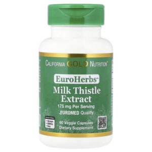 EuroHerbs, экстракт расторопши, качество Euromed, 175 мг, 60 растительных капсул — California Gold Nutrition