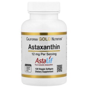 чистый исландский астаксантин Astalif®, 12 мг, 120 растительных капсул — California Gold Nutrition