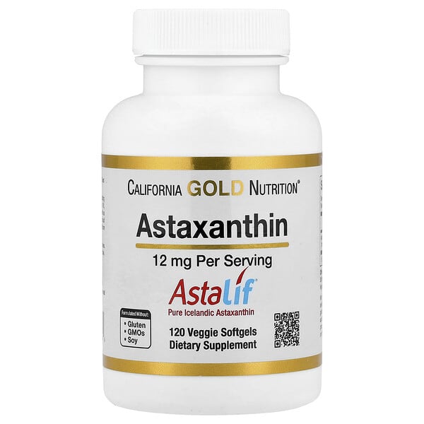 cgn01104_v_176.jpg чистый исландский астаксантин Astalif®, 12 мг, 120 растительных капсул — California Gold Nutrition
