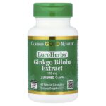 EuroHerbs™, экстракт гинкго билоба, качество Euromed, 120 мг, 60 растительных капсул — California Gold Nutrition