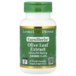 EuroHerbs™, экстракт листьев оливкового дерева, качество Euromed, 500 мг, 60 растительных капсул — California Gold Nutrition