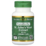 EuroHerbs™, экстракт зверобоя, качество Euromed, 300 мг, 60 растительных капсул — California Gold Nutrition