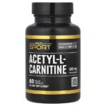 ацетил-L-карнитин, 500 мг, 60 растительных капсул — California Gold Nutrition