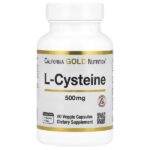 L-цистеин, AjiPure®, 500 мг, 60 растительных капсул — California Gold Nutrition