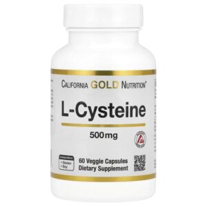 L-цистеин, AjiPure®, 500 мг, 60 растительных капсул — California Gold Nutrition
