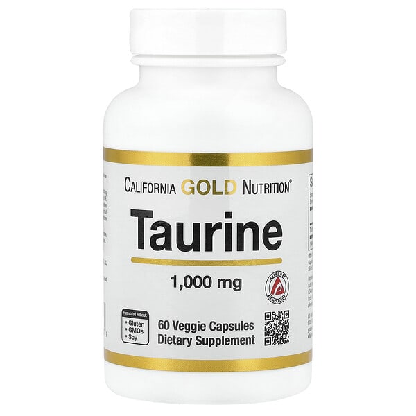 cgn01133_v_146.jpg таурин, 1000 мг, 60 растительных капсул — California Gold Nutrition