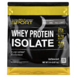 Sport, изолят сывороточного протеина, без добавок, 2,27 кг (5 фунтов) — California Gold Nutrition