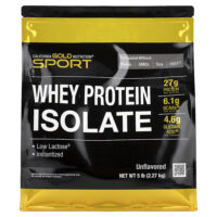 Sport, изолят сывороточного протеина, без добавок, 2,27 кг (5 фунтов) — California Gold Nutrition