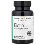 биотин, 10 000 мкг, 90 вегетарианских капсул — California Gold Nutrition