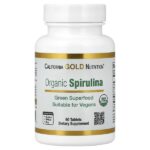 органическая спирулина, 60 таблеток (500 мг в 1 таблетке) — California Gold Nutrition