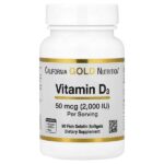 витамин D3, 50 мкг (2000 МЕ), 90 рыбно-желатиновых капсул — California Gold Nutrition