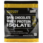 Sport, изолят сывороточного протеина со вкусом тёмного шоколада, 907 г (2 фунта) — California Gold Nutrition