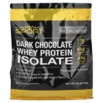 Sport, изолят сывороточного протеина со вкусом тёмного шоколада, 2,27 кг (5 фунтов) — California Gold Nutrition