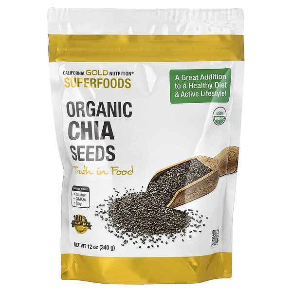 cgn01217_v_83.jpg Superfoods, органические семена чиа, 12 унций (340 г) — California Gold Nutrition