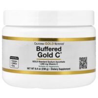 Buffered Gold C®, некислый витамин C в порошке, аскорбат натрия, 238 г (8,4 унции) — California Gold Nutrition