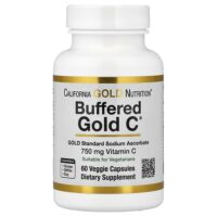 Buffered Gold C®, аскорбат натрия (витамин C) GOLD Standard, 60 растительных капсул — California Gold Nutrition