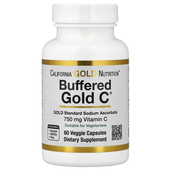 cgn01236_v_142.jpg Buffered Gold C®, аскорбат натрия (витамин C) GOLD Standard, 60 растительных капсул — California Gold Nutrition