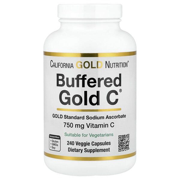 cgn01237_v_176.jpg Buffered Gold C®, аскорбат натрия (витамин C) GOLD Standard, 240 растительных капсул — California Gold Nutrition