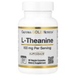 L-теанин, с AlphaWave®, 100 мг, 60 растительных капсул — California Gold Nutrition
