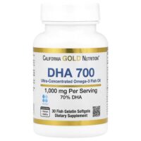 DHA 700, рыбий жир, ультраконцентрированный, 1000 мг, 30 капсул из рыбьего желатина — California Gold Nutrition
