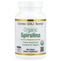 органическая спирулина, 240 таблеток (500 мг в 1 таблетке) — California Gold Nutrition