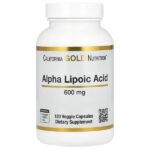 альфа-липоевая кислота, 600 мг, 120 растительных капсул — California Gold Nutrition