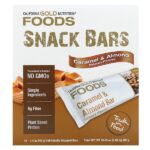 Foods, батончики с карамелью и миндалем, 12 шт. по 40 г (1,4 унции) — California Gold Nutrition