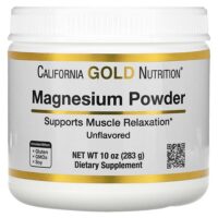 магний в растворимом порошке с нейтральным вкусом, 283 г (10 унций) — California Gold Nutrition